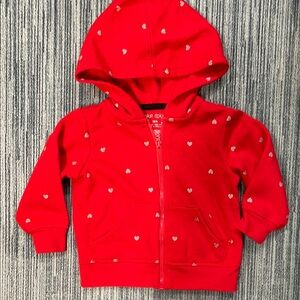 Okie Dokie Red Star Print Hoodie Sweatshirt
